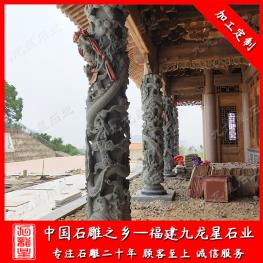 雙龍石雕柱子廠家價(jià)格 寺廟石雕柱子圖片