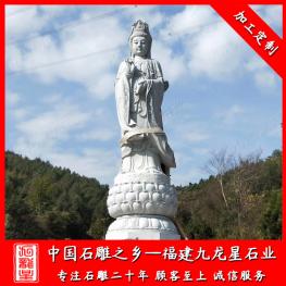 石雕滴水觀音佛像惠安廠家 景區(qū)廣場大型觀音佛像